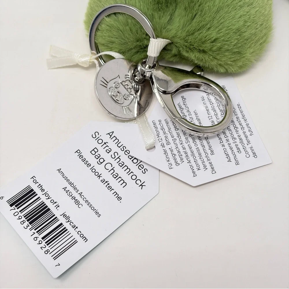 Jellycat Amuseables Siofra Shamrock Bag Charm, NWT - Picture 5 of 10